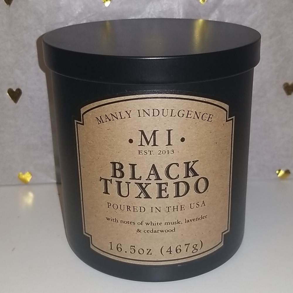 Brand New Manly Indulgence Black Tuxedo Soy Candle